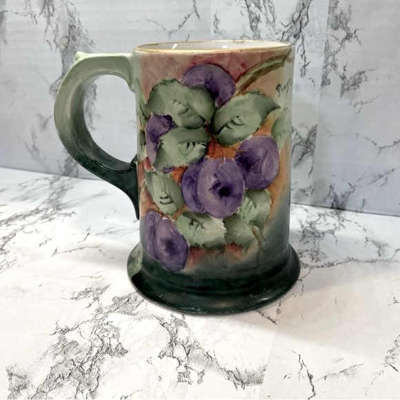 Bell Pottery Findley Other - Bell Pottery Findley, Ohio. Antique Large Mug w/hand-painted grapes.